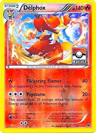 Delphox 013/124  - Reverse Holofoil League & Championship Cards - Promo