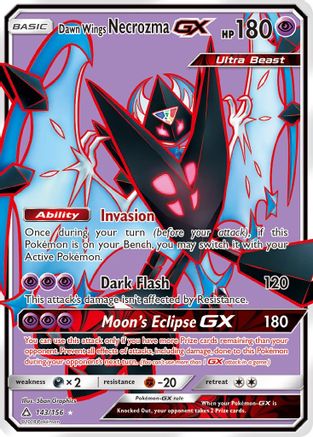 Dawn Wings Necrozma GX (Full Art) 143  - Holofoil SM  Ultra Prism - Ultra Rare