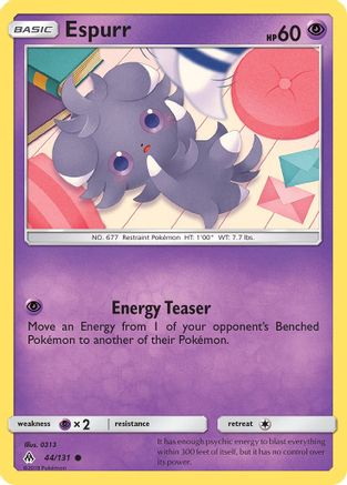 Espurr 044/131  - Reverse Holofoil SM  Forbidden Light - Common