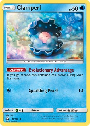 Clamperl 041/168  - Reverse Holofoil SM  Celestial Storm - Common