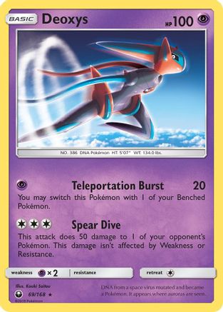 Deoxys (69) 069/168  SM  Celestial Storm - Rare