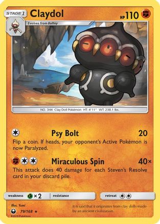 Claydol 079  SM  Celestial Storm - Rare