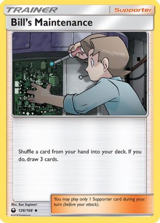 Bill's Maintenance 126/168  - Reverse Holofoil SM  Celestial Storm - Uncommon