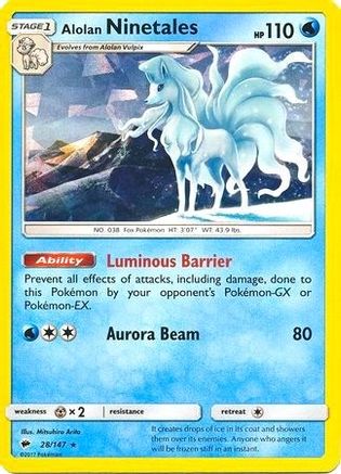 Alolan Ninetales 028/147  - Holofoil Deck Exclusives - Holo Rare