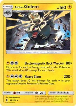 Alolan Golem 042/145  - Holofoil Blister Exclusives - Promo
