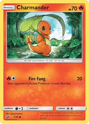 Charmander 001/70  Dragon Majesty - Common