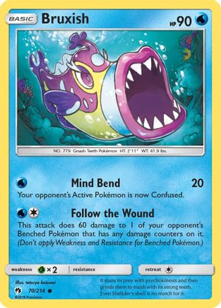 Bruxish 070/214  - Reverse Holofoil SM  Lost Thunder - Common