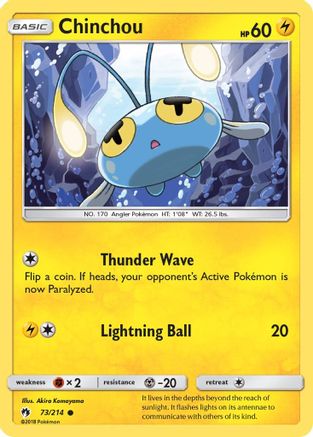 Chinchou 073  SM  Lost Thunder - Common