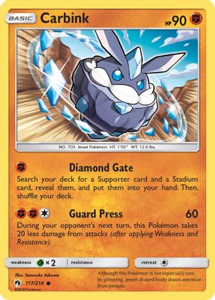 Carbink (117) 117  - Reverse Holofoil SM  Lost Thunder - Common