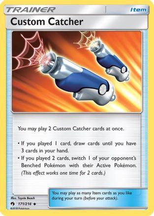 Custom Catcher 171/214  - Reverse Holofoil SM  Lost Thunder - Uncommon