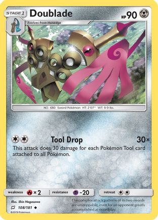 Doublade 108  - Reverse Holofoil SM  Team Up - Uncommon