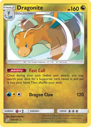 Dragonite 119/181  - Holofoil SM  Team Up - Holo Rare
