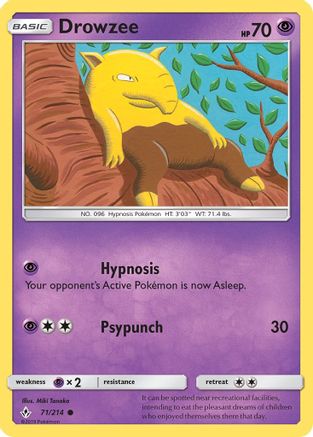 Drowzee 071/214  - Reverse Holofoil SM  Unbroken Bonds - Common