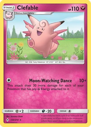 Clefable 133/214  SM  Unbroken Bonds - Rare