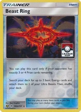 Beast Ring 102a/131  - Reverse Holofoil League & Championship Cards - Promo