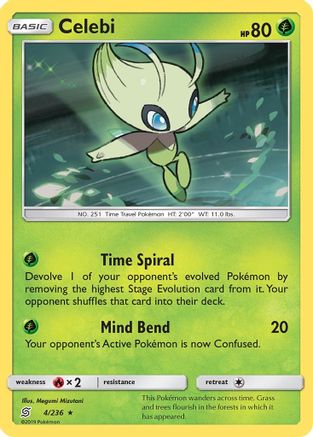 Celebi 004/236  - Holofoil SM  Unified Minds - Holo Rare