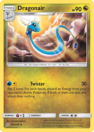 Dragonair (149) 149/236  - Reverse Holofoil SM  Unified Minds - Uncommon