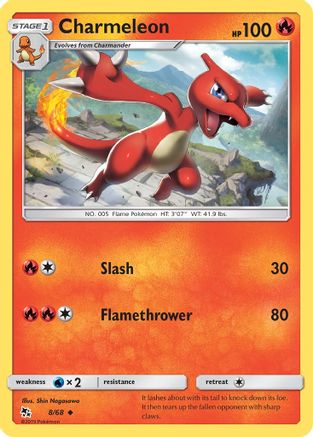 Charmeleon 008/68  Hidden Fates - Uncommon