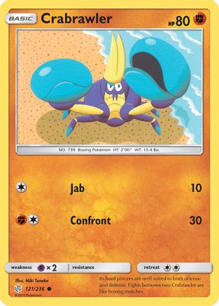 Crabrawler 121  SM  Cosmic Eclipse - Common