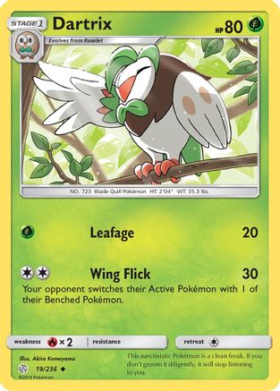 Dartrix 019/236  SM  Cosmic Eclipse - Uncommon