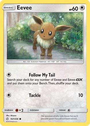 Eevee 167/236  SM  Cosmic Eclipse - Common