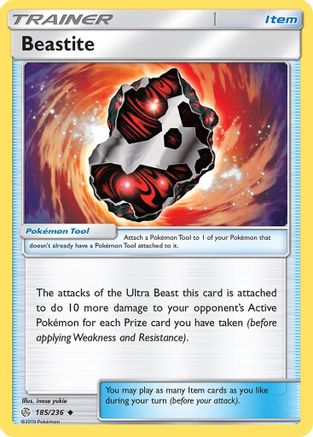 Beastite 185/236  - Reverse Holofoil SM  Cosmic Eclipse - Uncommon