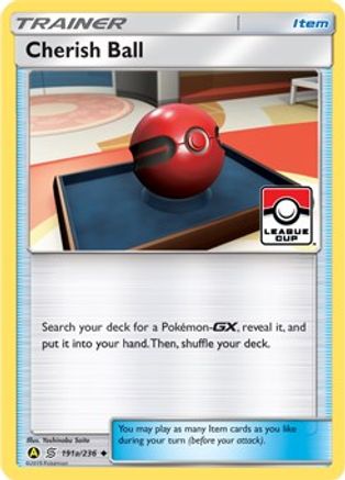 Cherish Ball 191a/236  - Reverse Holofoil League & Championship Cards - Promo