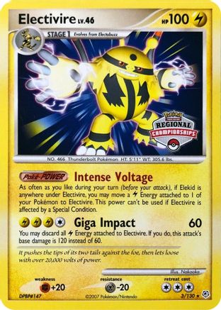 Electivire 003/130  League & Championship Cards - Promo
