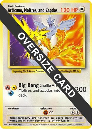 Articuno, Moltres, and Zapdos (Warner Bros. Promo)  Jumbo Cards - Promo