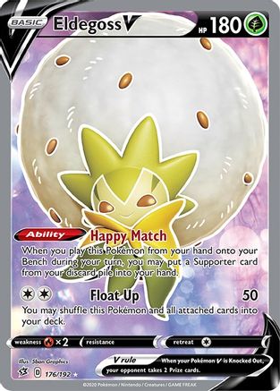Eldegoss V (Full Art) 176/192  - Holofoil SWSH02 Rebel Clash - Ultra Rare