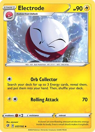 Electrode 057  - Reverse Holofoil SWSH02 Rebel Clash - Uncommon