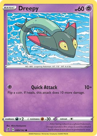 Dreepy 089/192  - Reverse Holofoil SWSH02 Rebel Clash - Common