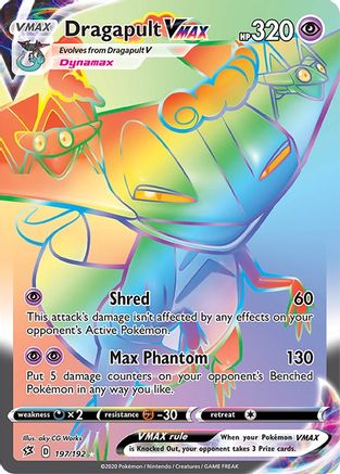 Dragapult VMAX (Secret) 197/192  - Holofoil SWSH02 Rebel Clash - Secret Rare