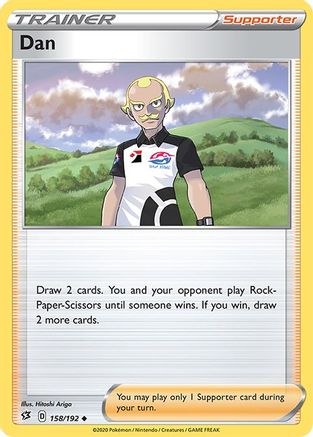 Dan 158/192  - Reverse Holofoil SWSH02 Rebel Clash - Uncommon