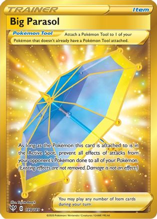 Big Parasol (Secret) 199/189  - Holofoil SWSH03 Darkness Ablaze - Secret Rare