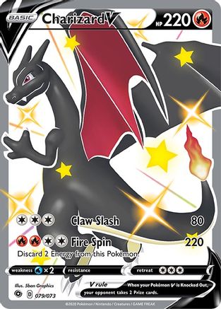 Charizard V (Secret) 079/73  - Holofoil Champions Path - Secret Rare