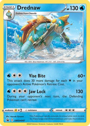Drednaw SWSH047  - Holofoil SWSH Sword & Shield Promo Cards - Promo