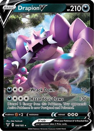 Drapion V 106/185  - Holofoil SWSH04 Vivid Voltage - Ultra Rare