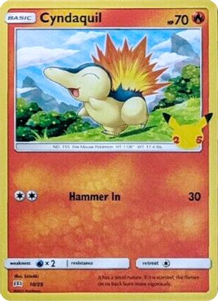Cyndaquil 010/25  - Holofoil McDonalds 25th Anniversary Promos - Promo