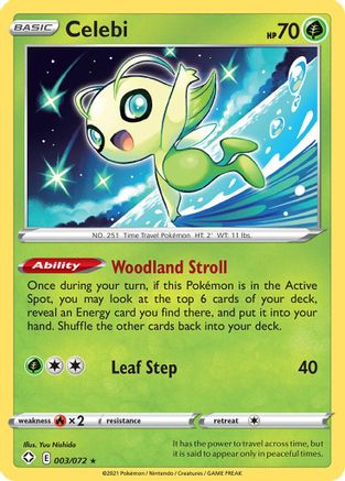Celebi 003/072  Shining Fates - Rare