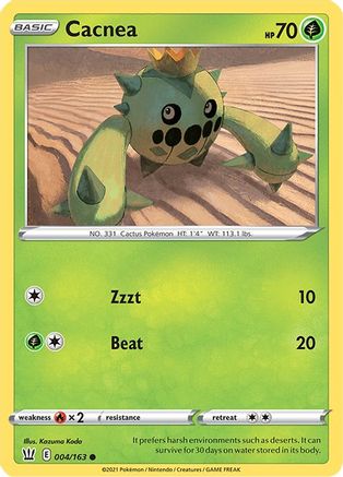 Cacnea 004/163  - Reverse Holofoil SWSH05 Battle Styles - Common