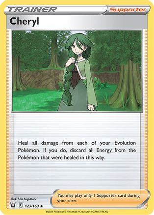 Cheryl 123/163  - Reverse Holofoil SWSH05 Battle Styles - Uncommon