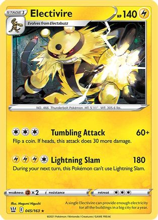 Electivire 045/163  - Reverse Holofoil SWSH05 Battle Styles - Rare