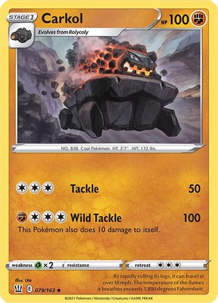 Carkol 079/163  SWSH05 Battle Styles - Uncommon