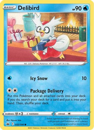 Delibird 032/198  SWSH06 Chilling Reign - Common