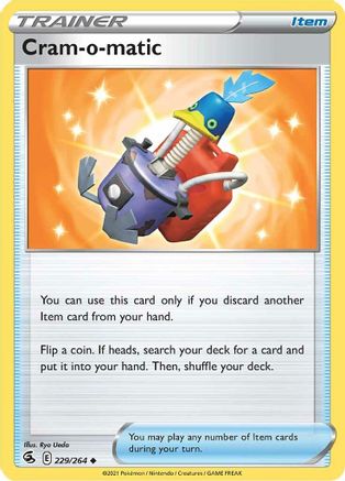 Cram-o-matic 229/264  - Reverse Holofoil SWSH08 Fusion Strike - Uncommon