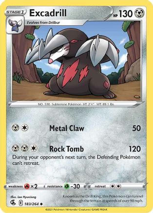 Excadrill 183/264  SWSH08 Fusion Strike - Uncommon