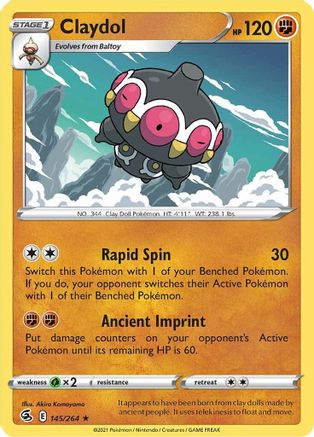 Claydol 145/264  SWSH08 Fusion Strike - Rare