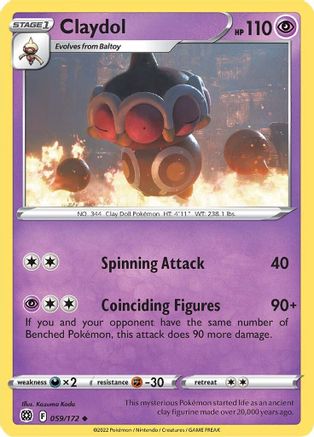 Claydol 059/172  SWSH09 Brilliant Stars - Uncommon