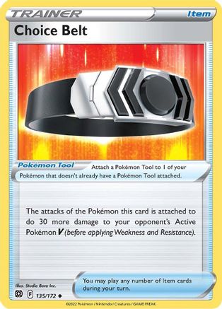 Choice Belt 135/172  - Reverse Holofoil SWSH09 Brilliant Stars - Uncommon